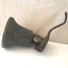Property Bronze Airin Bell Dated 1815 with its Wrought Iron Top and Wood Beam