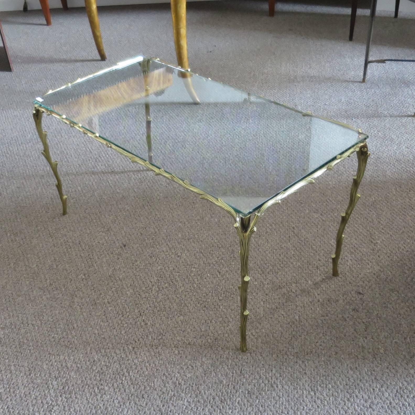 Mid-Century Modern Bronze Coffee Table by Maison Bagues