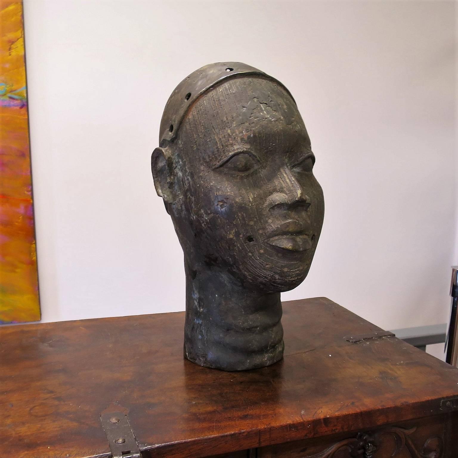 benin bronze heads for sale