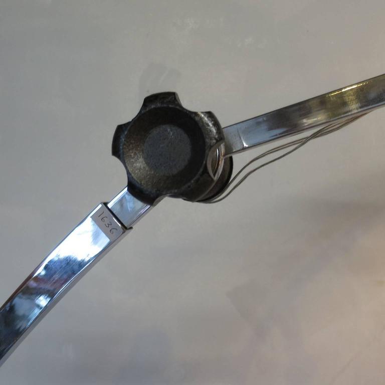 Unusual Chrome Floor Lamp Extension Curved Arm Articulated ...