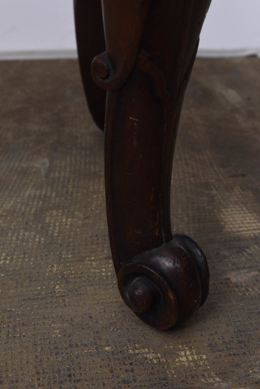 19th Century Mahogany English Seat kidney- shaped 4