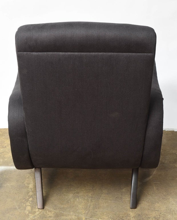 Mid-Century Modern Italian Design Marco Zanusso Style Pair of Senior Armchairs 3