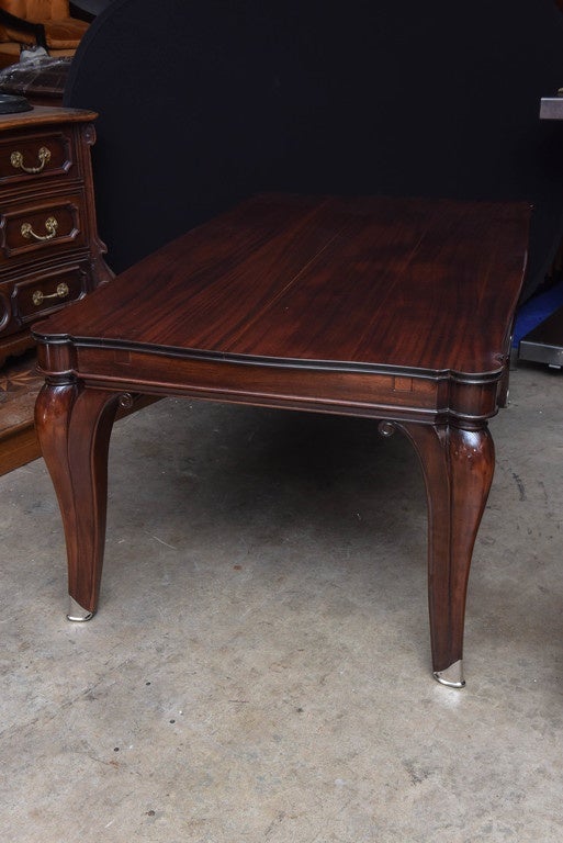Art Deco Solid Mahogany Dining Table in the Style of Pascaud 1