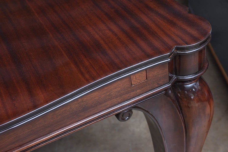 Art Deco Solid Mahogany Dining Table in the Style of Pascaud 2