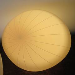 Mid-Century Modern Vetri Murano White Glass Mushroom Italian Table Lamp