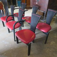 4 chairs black  "TOTEM" Seats  by Torstein ,  ,