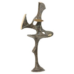 Escultura abstracta de bronce de mediados de siglo de Jacques Duval, Brasseur