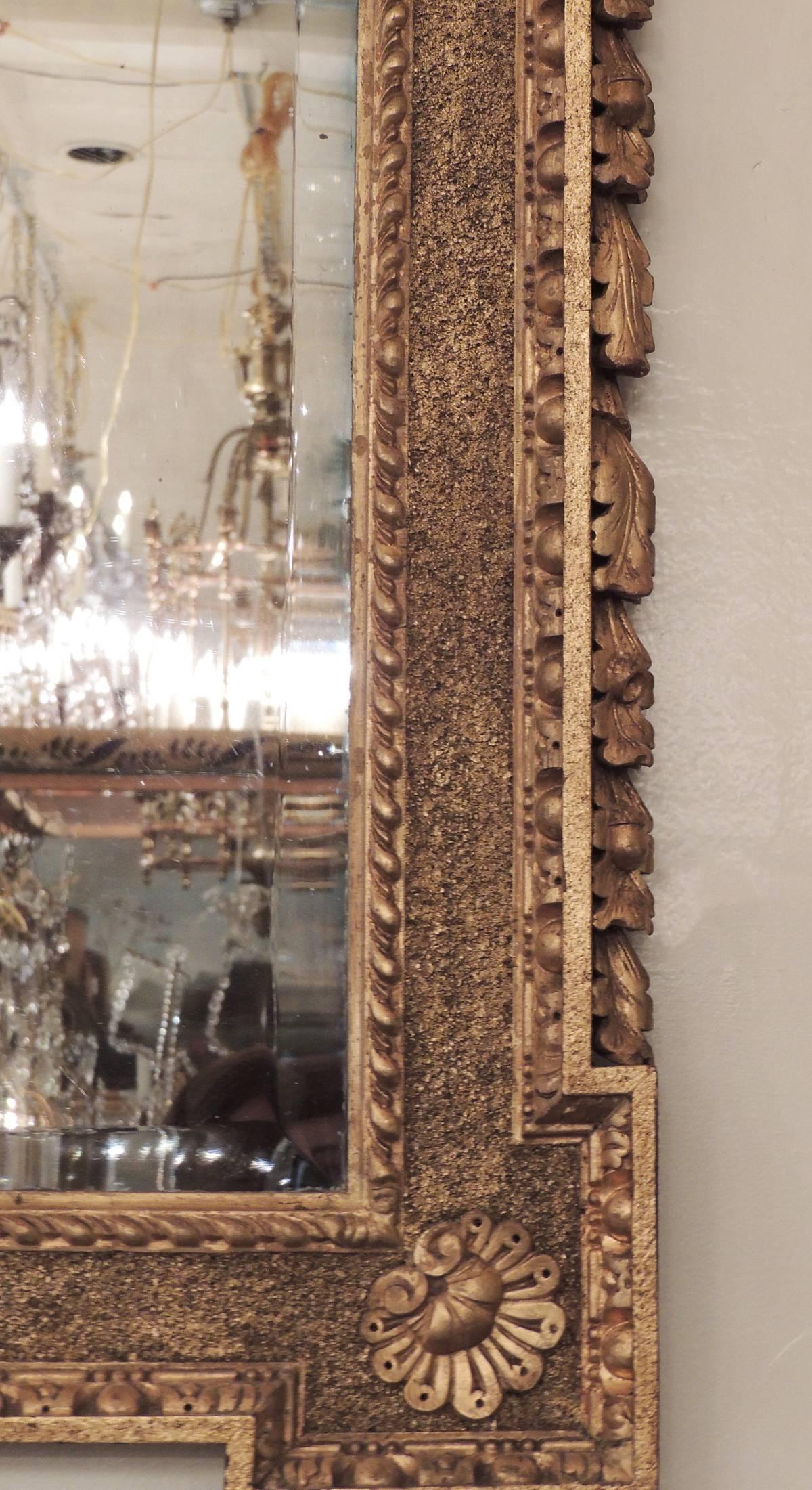 18th Century Early 18th C English Palladian Gilt Frame Mirror, attributed to William Kent