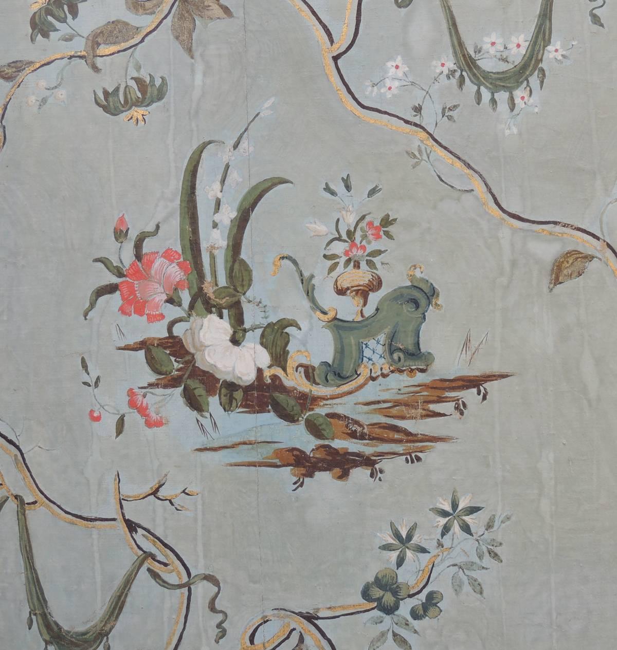 Mid-18th Century 18th C Venetian Hand-Painted Folding Screen