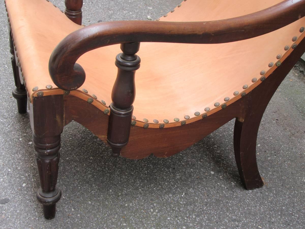 19th Century Jamaican Campeche / Planter Chair In Good Condition For Sale In Charleston, SC