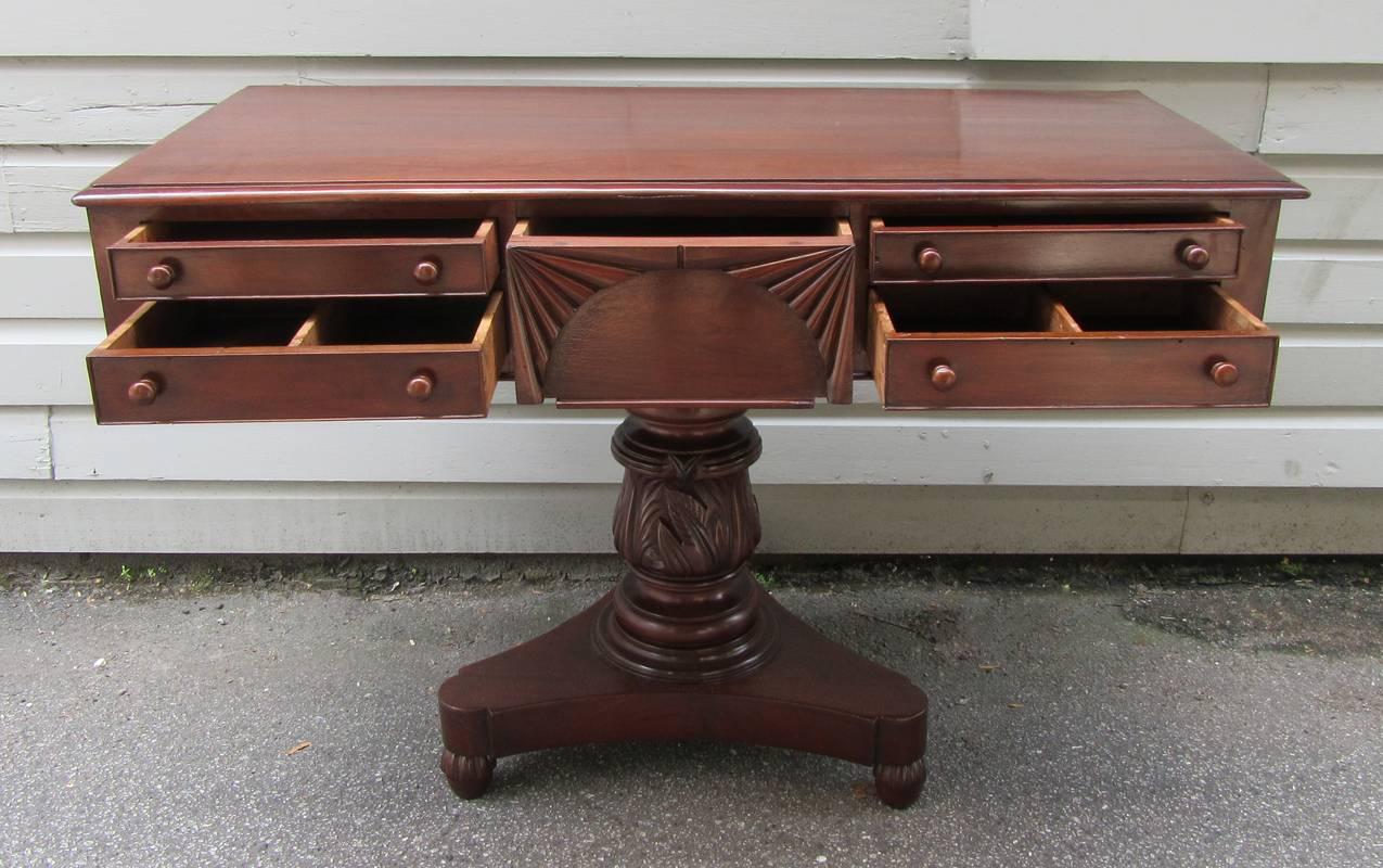 Early 19th Century Caribbean Regency Mahogany Pedestal Serving Table For Sale 2
