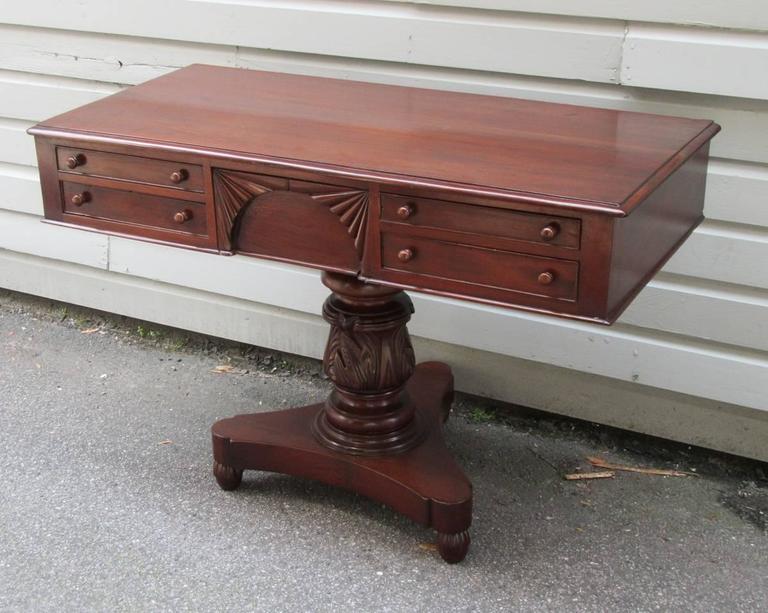 Early 19th Century Caribbean Regency Mahogany Pedestal Serving Table For Sale 3