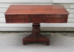Early 19th Century Caribbean Regency Mahogany Pedestal Serving Table