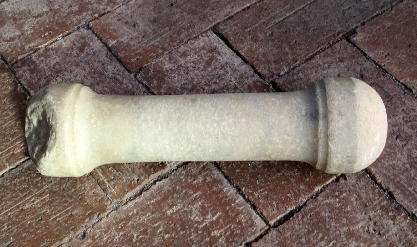 18th Century Italian Marble Mortar and Pestle In Excellent Condition In Charleston, SC