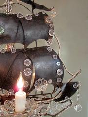 20th Century Italian Venetian Ship Chandelier with Tole Sails