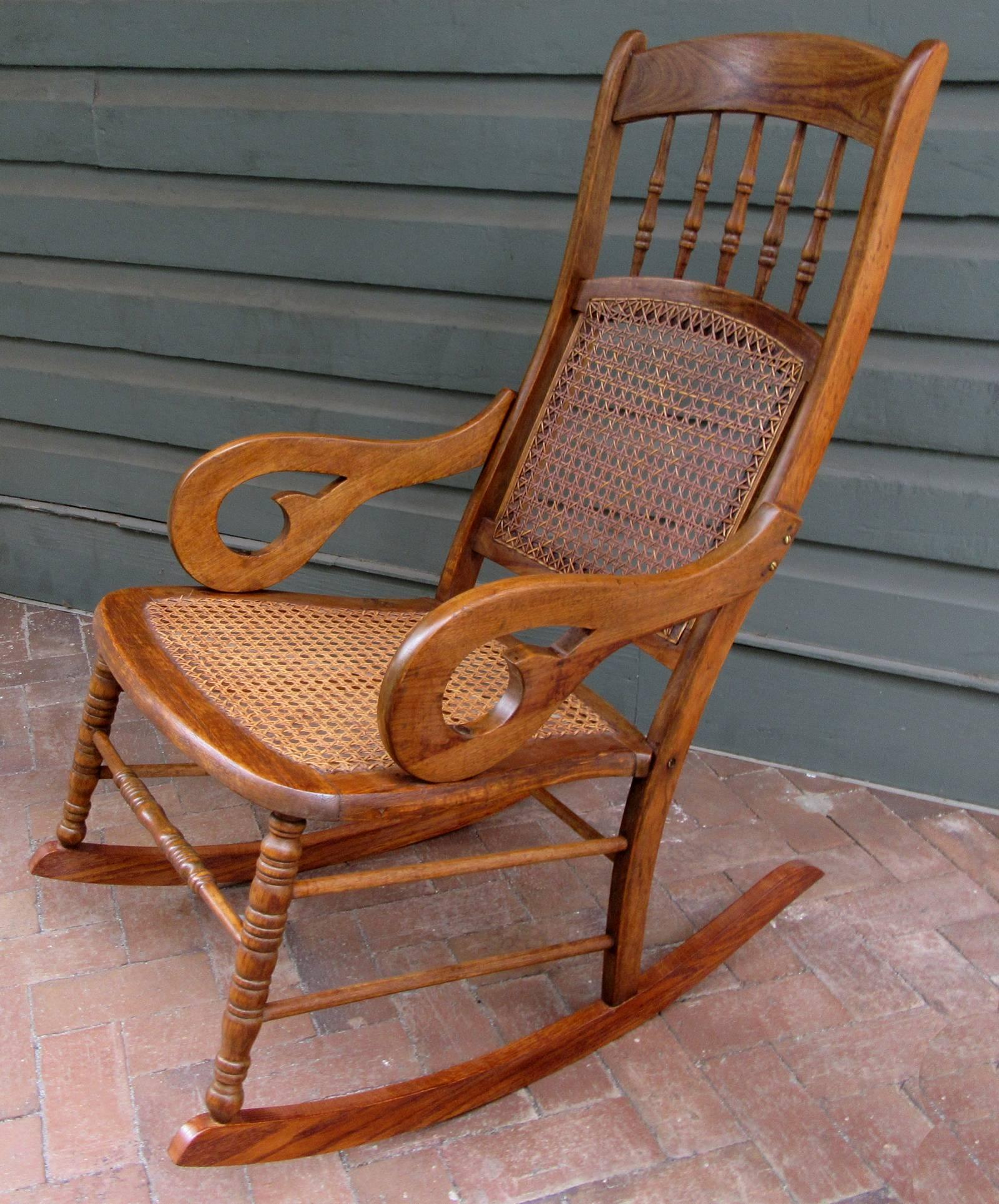 vintage gooseneck rocking chair
