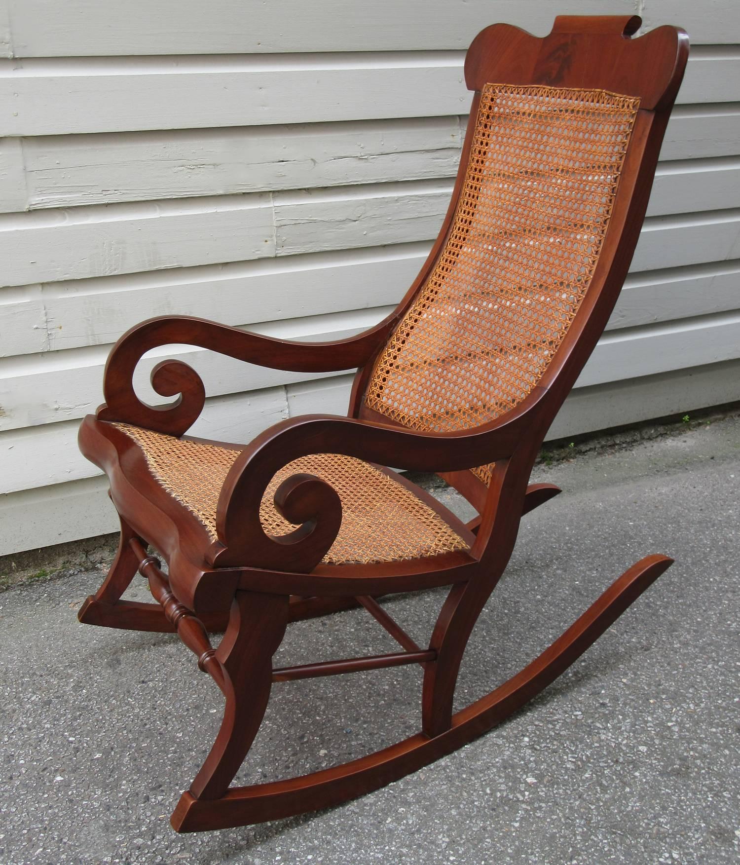 caned rocking chair