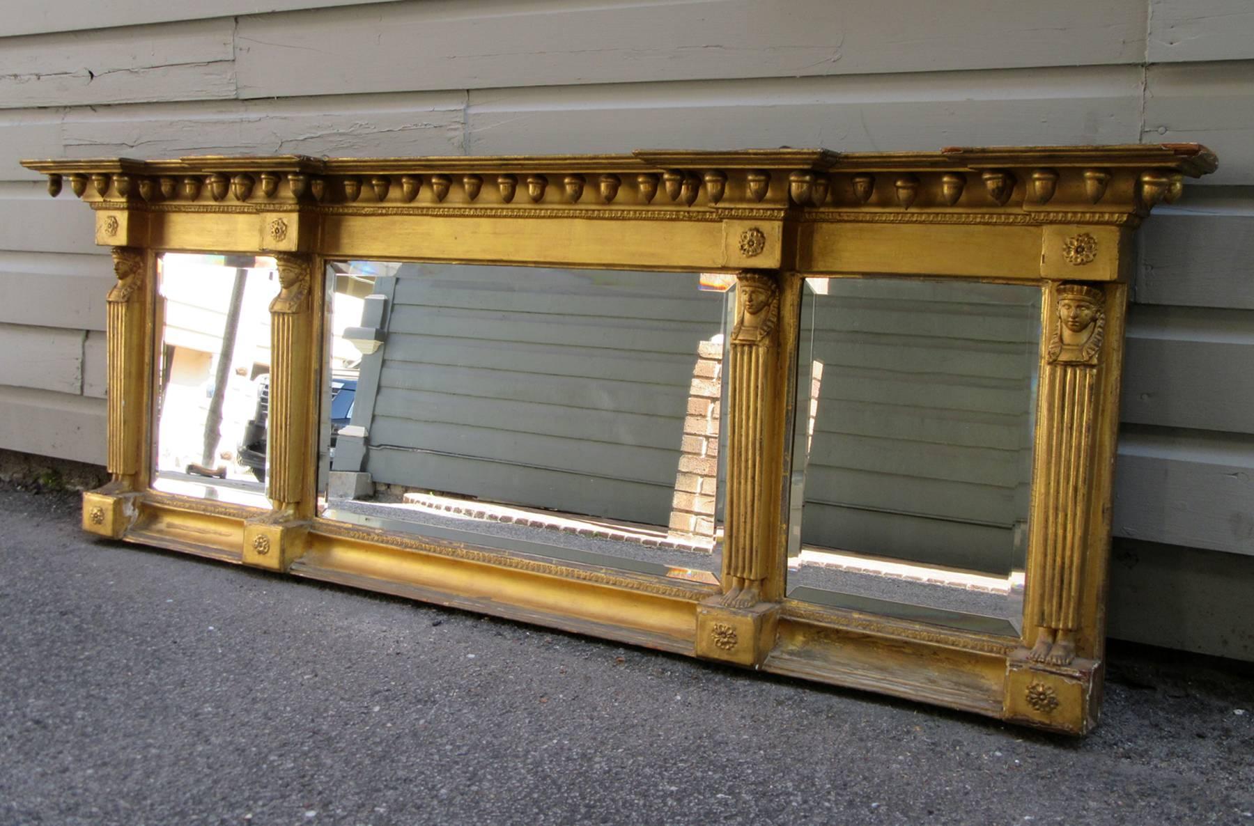 antique overmantle mirror uk