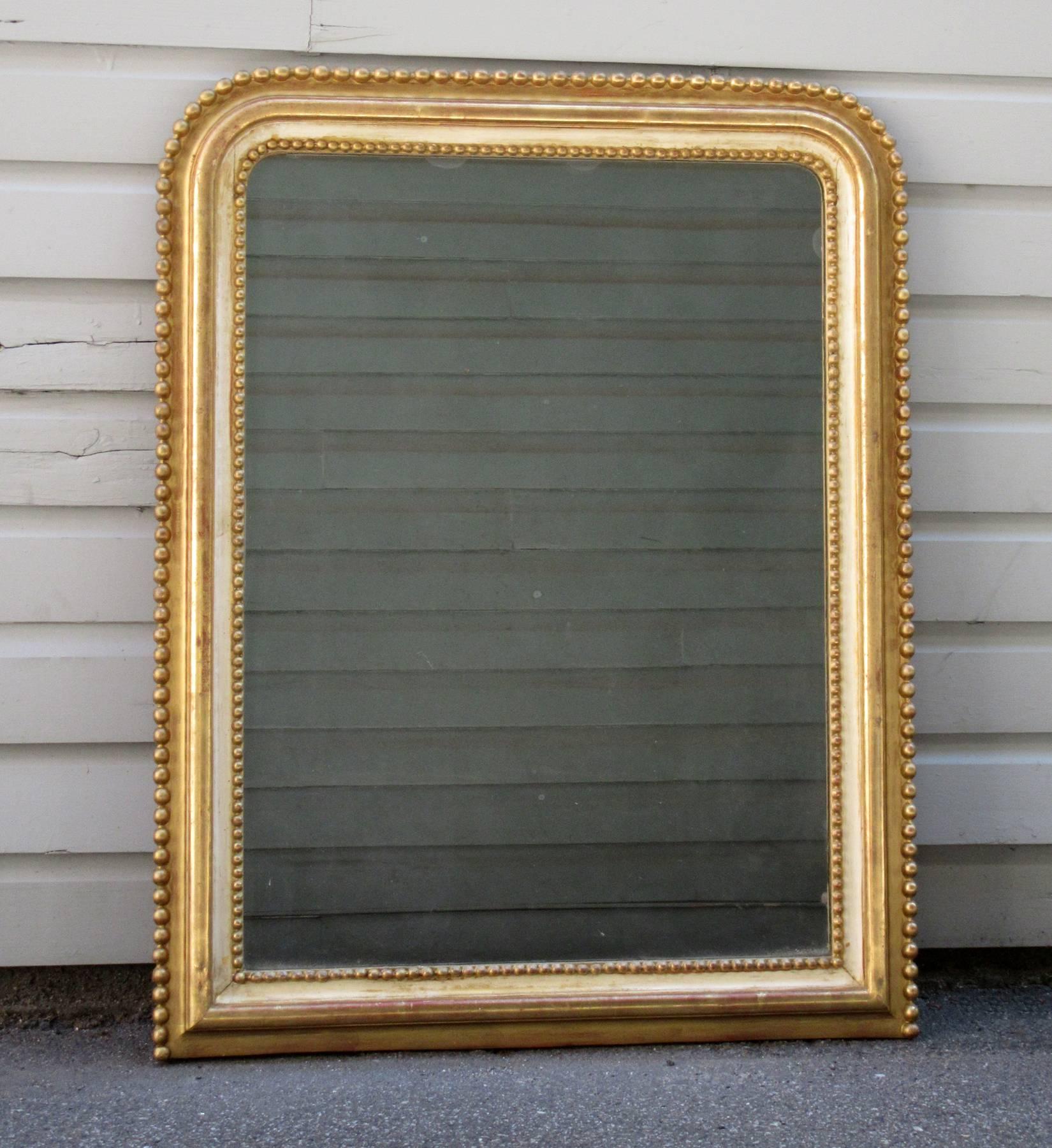 Mid-19th Century French Louis Philippe Giltwood Mirror with Balls 2