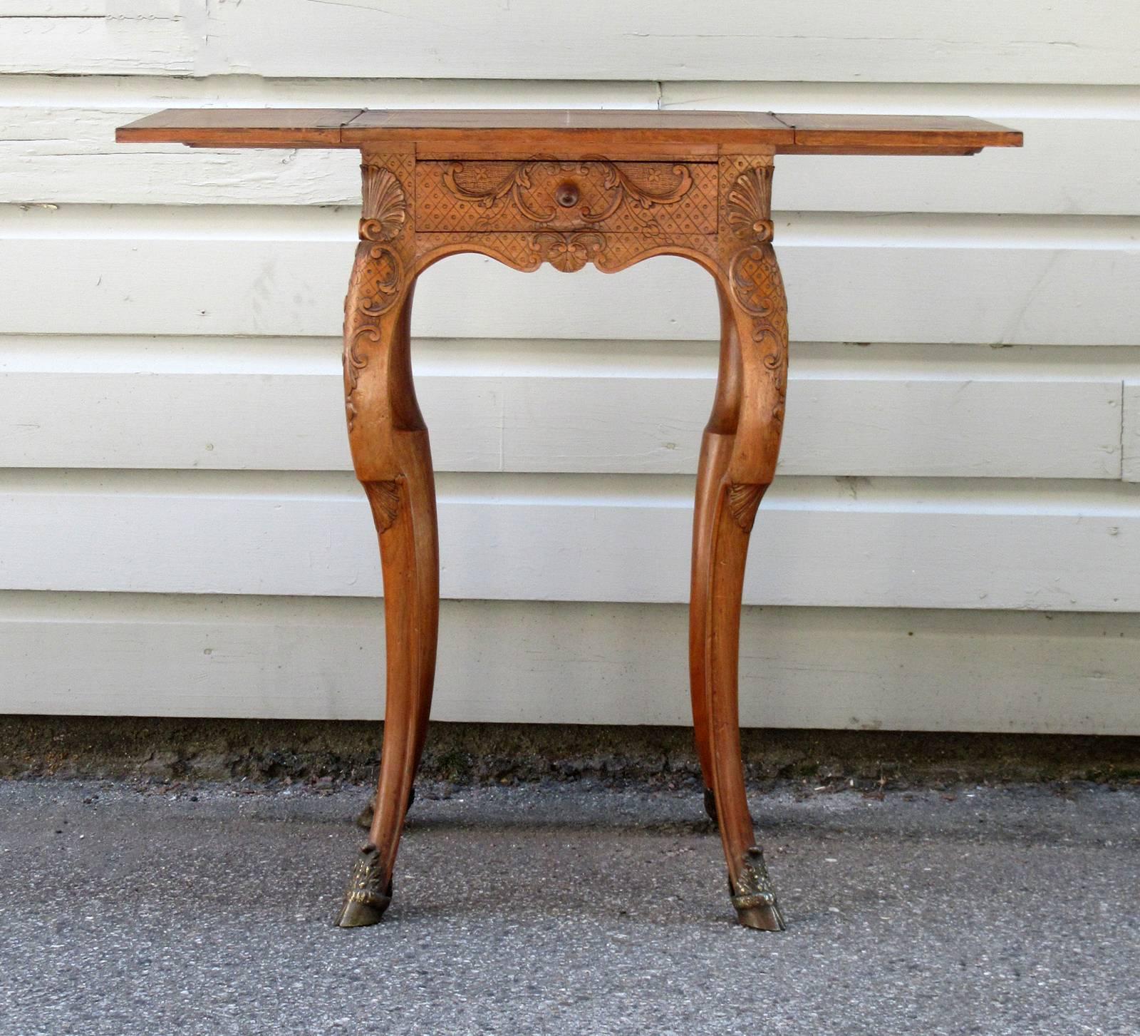 Mid-19th Century French Rococo Walnut Game or Work Table 2