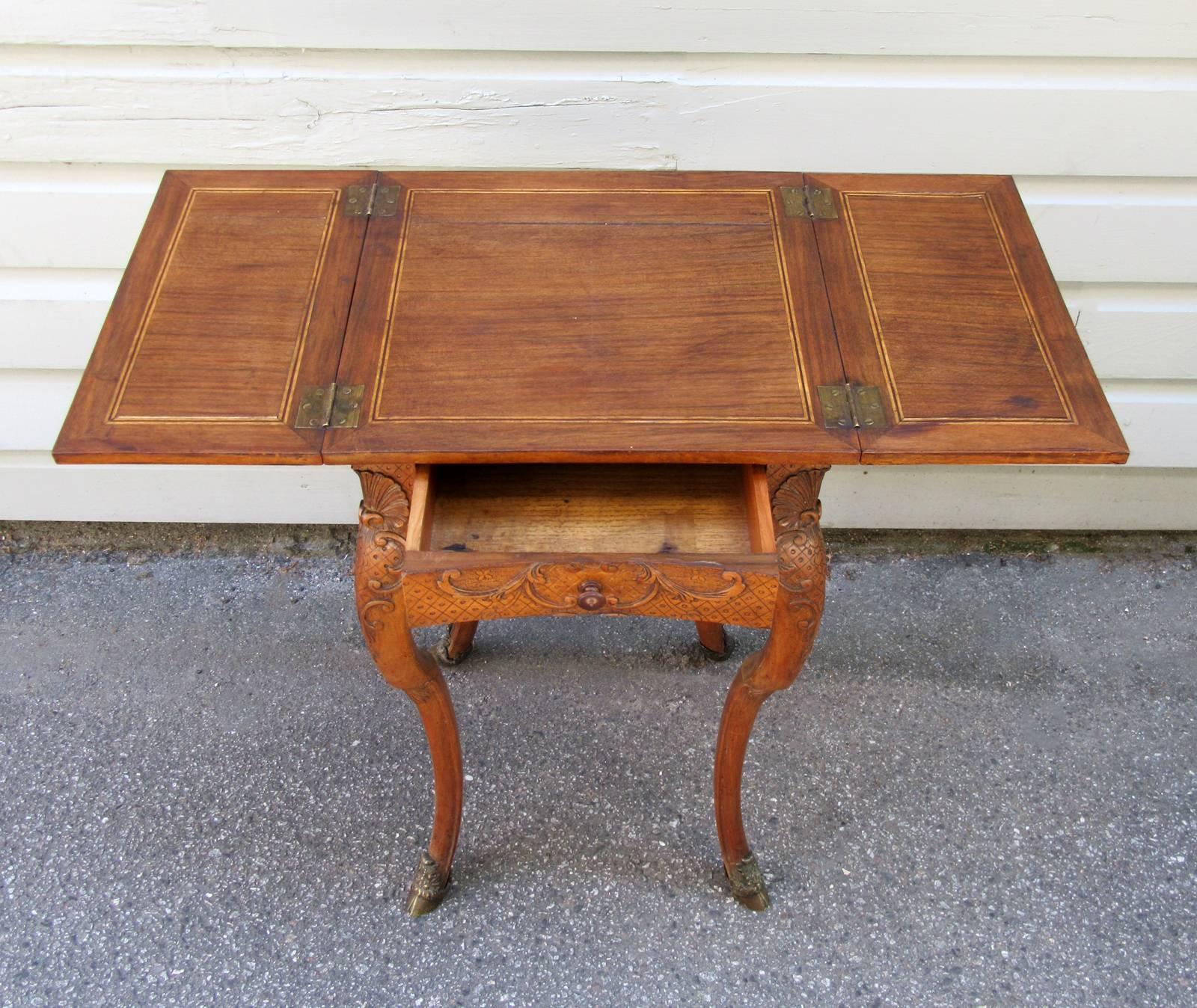 Mid-19th Century French Rococo Walnut Game or Work Table 3