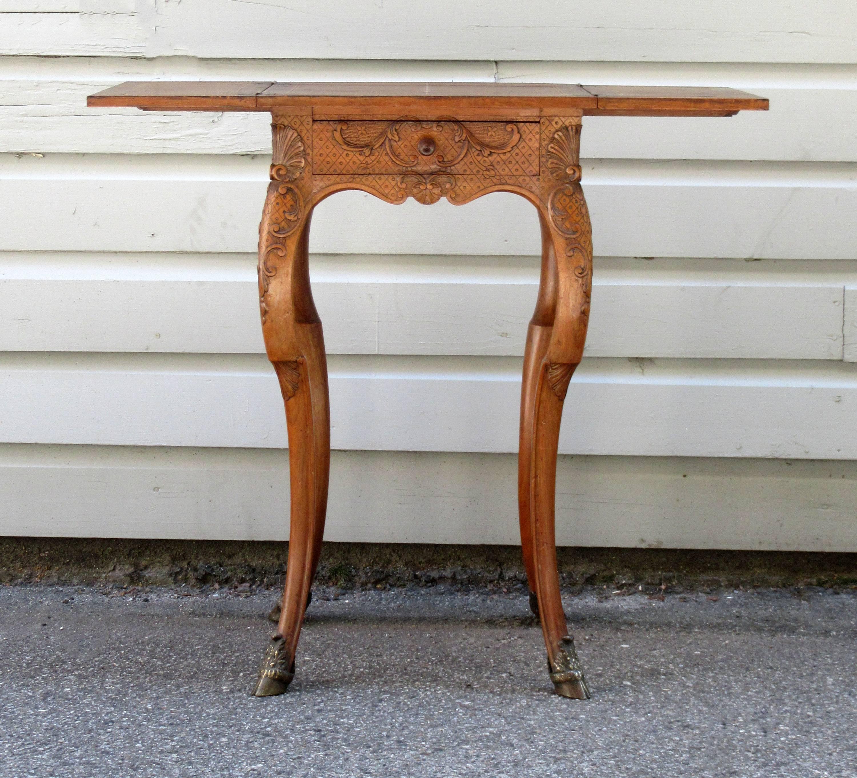 Mid-19th Century French Rococo Walnut Game or Work Table 4