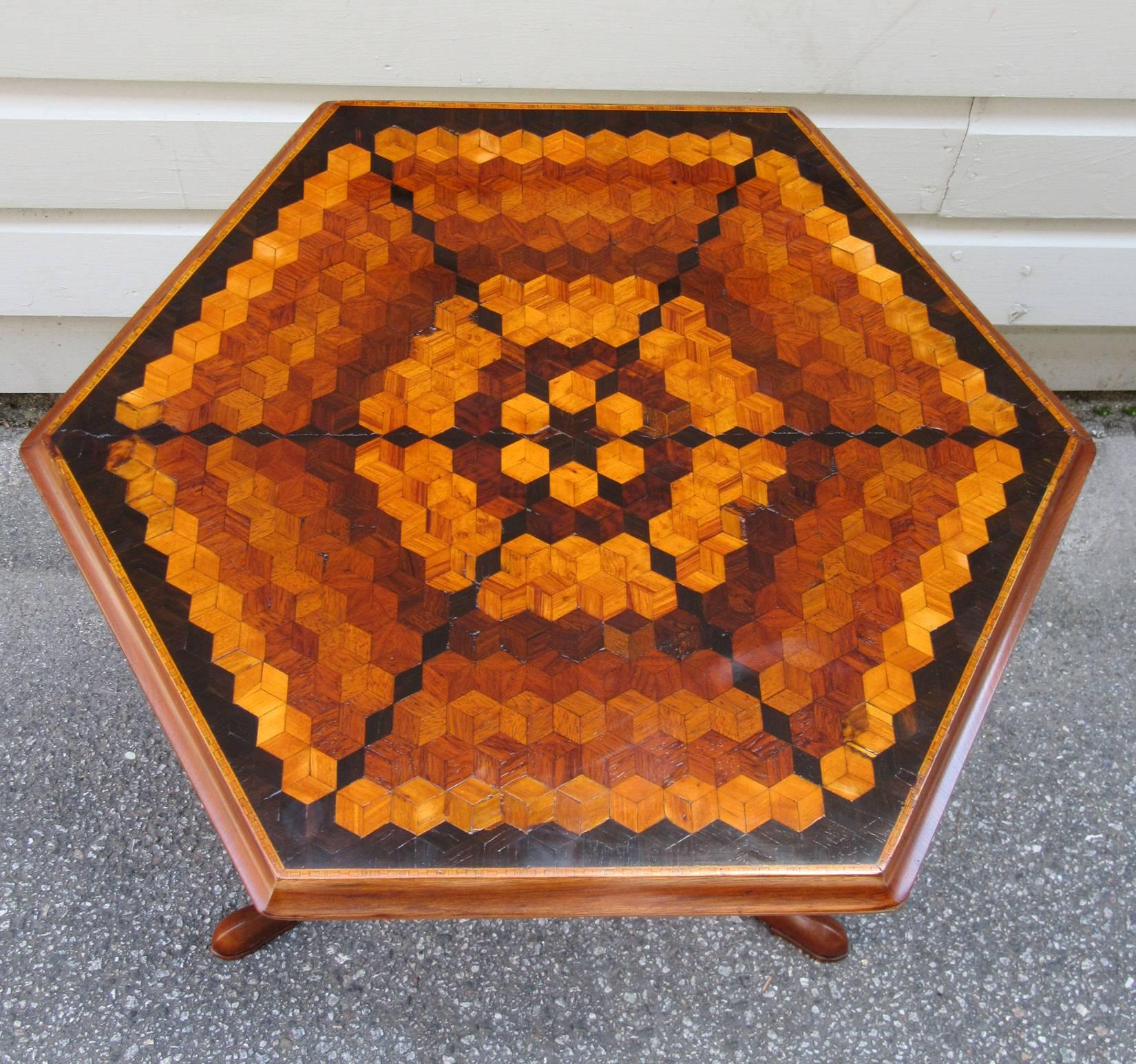 Late 18th Century English Neoclassical Hexagonal Specimen Tilt-Top Table  4