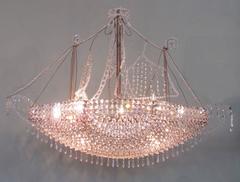 Monumental Mid 20th C French Modern Ship Chandelier