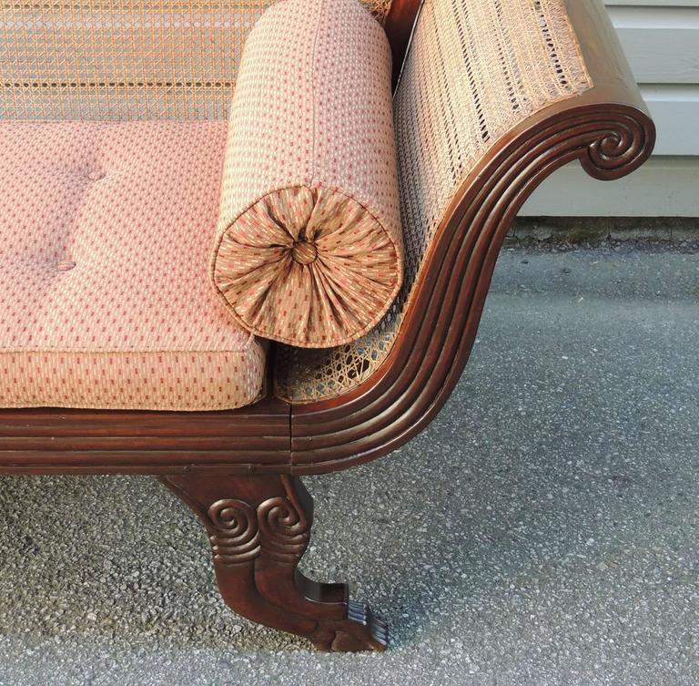 19th Century Jamaican Regency Mahogany HandCaned Sofa at 1stDibs