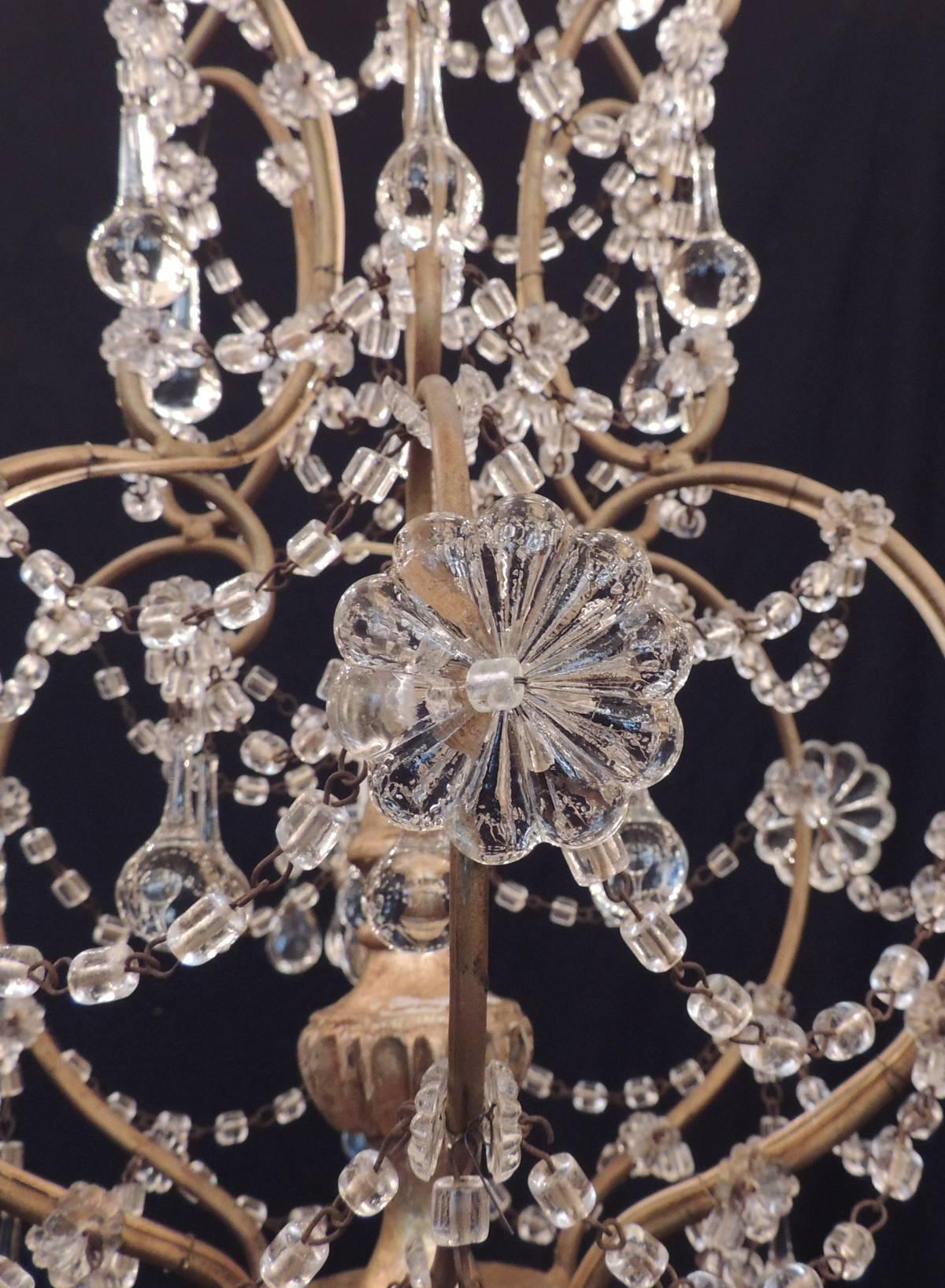 Early 20th Century Venetian Crystal Chandelier For Sale 2