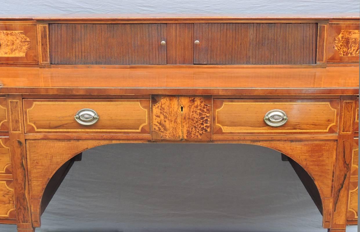 19th Century Early 19th C Scottish Sheraton Sideboard with Exotic Caribbean Woods
