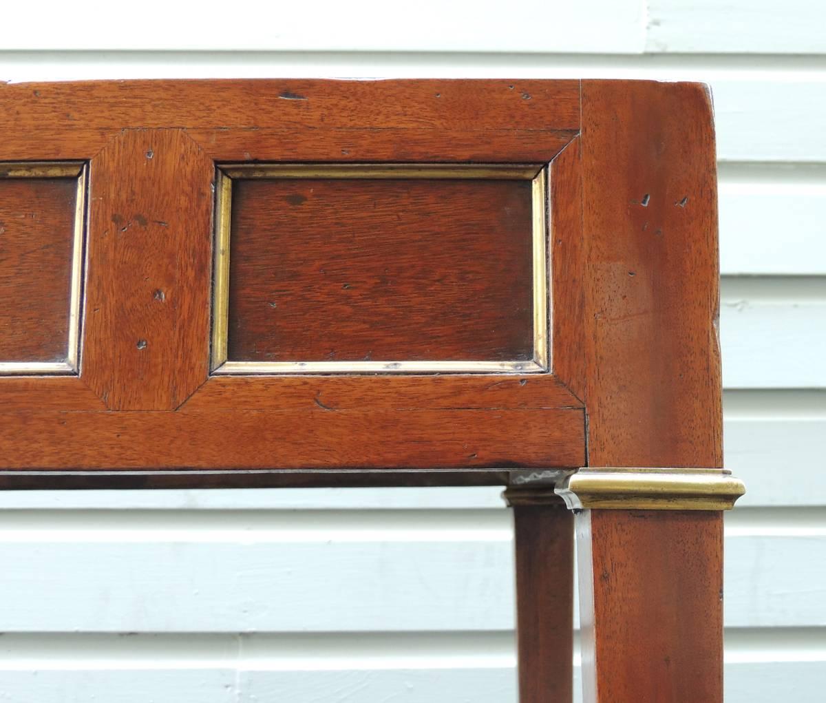 Late 18th C French Directoire Leather Top Backgammon Game Table 1