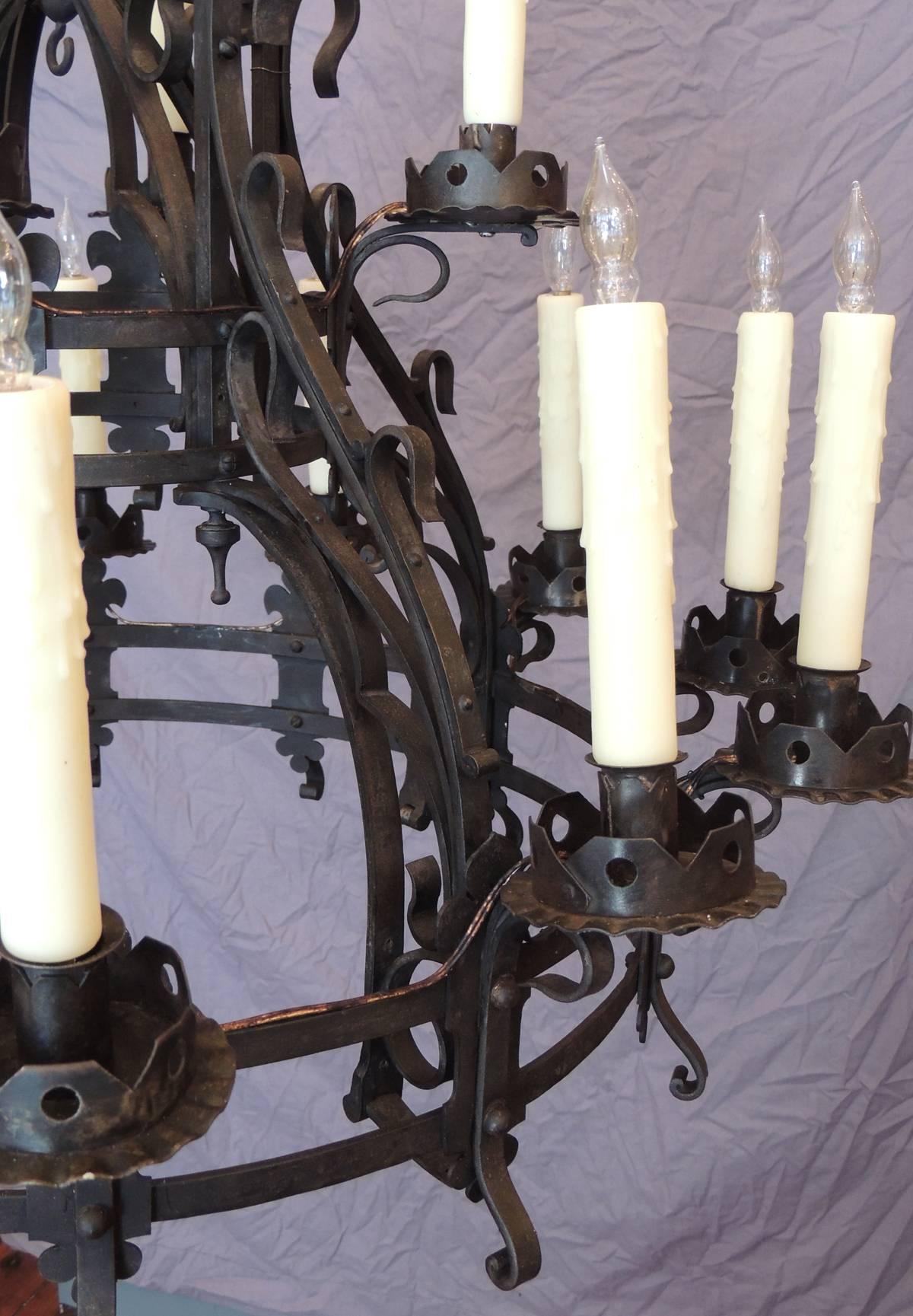 french iron chandelier