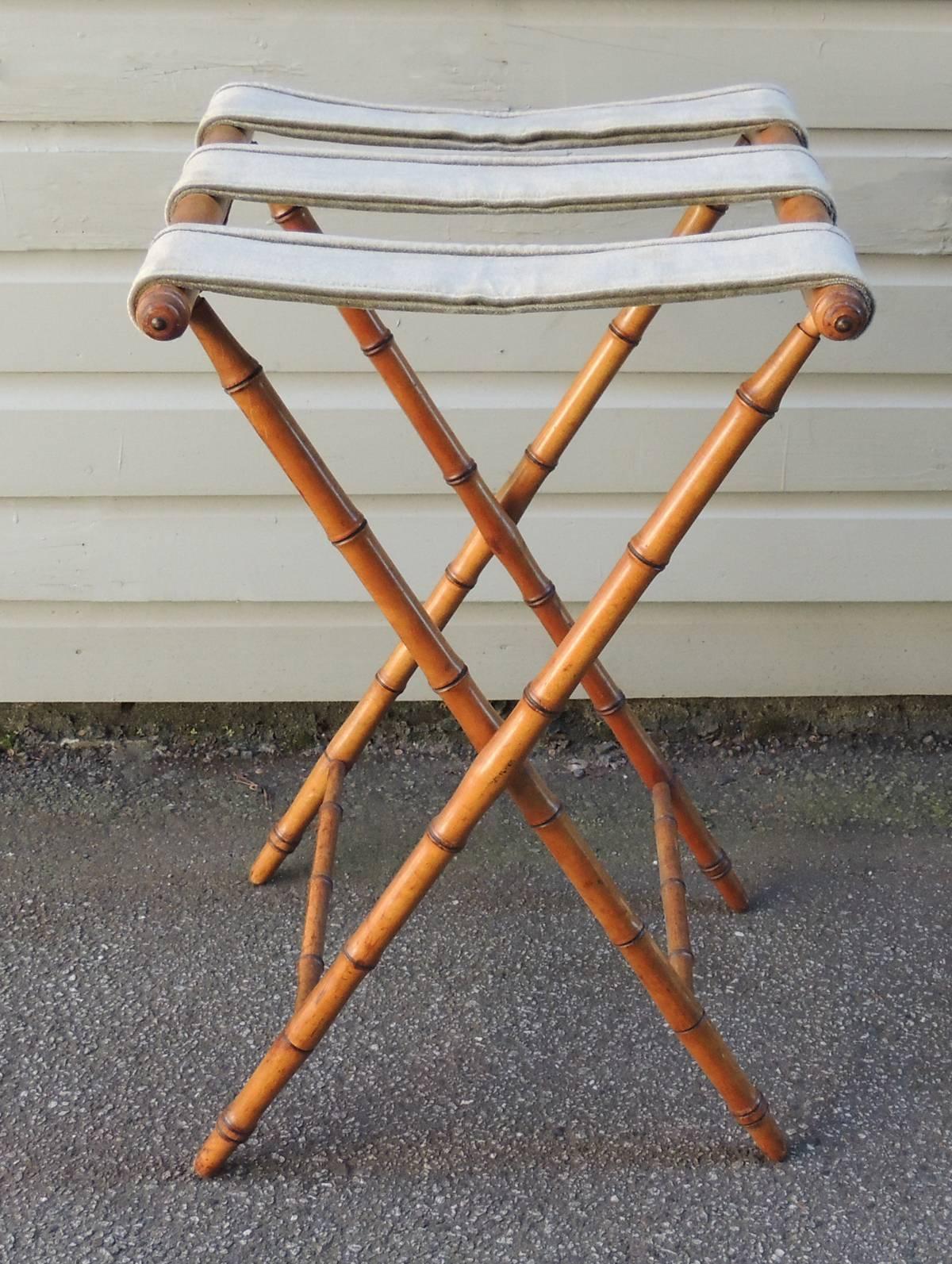 19th C English Regency Butlers Tray Table with Faux Bamboo Legs 1