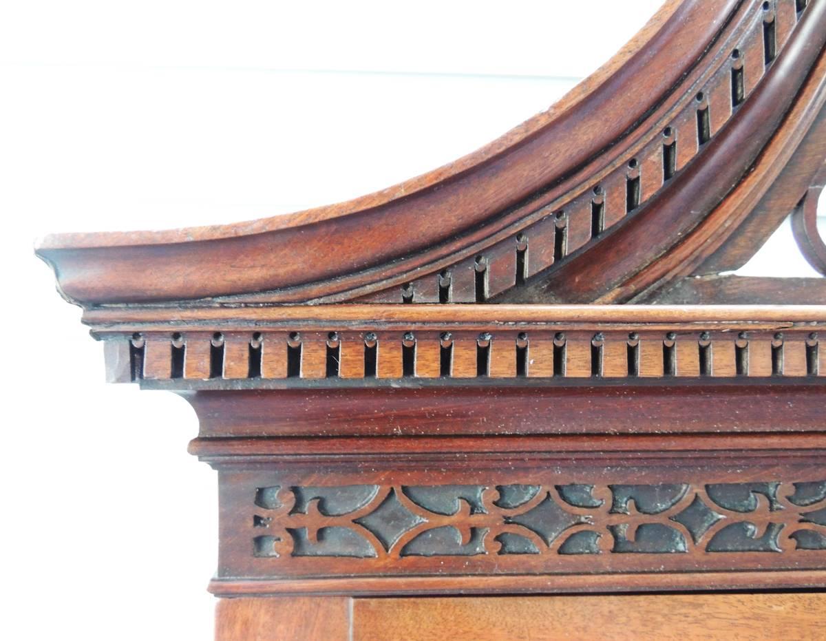 Mid 18th C English Mahogany Chippendale Secretary 1