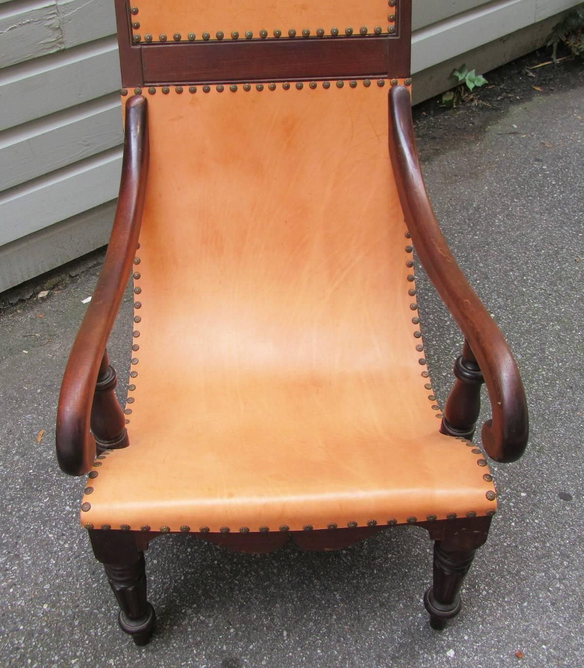 British Colonial 19th Century Jamaican Campeche / Planter Chair For Sale