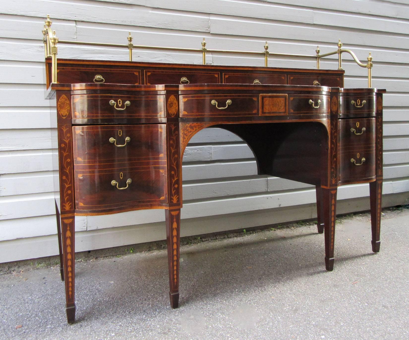 Late 18th Century English George III Hepplewhite Mahogany Sideboard 3