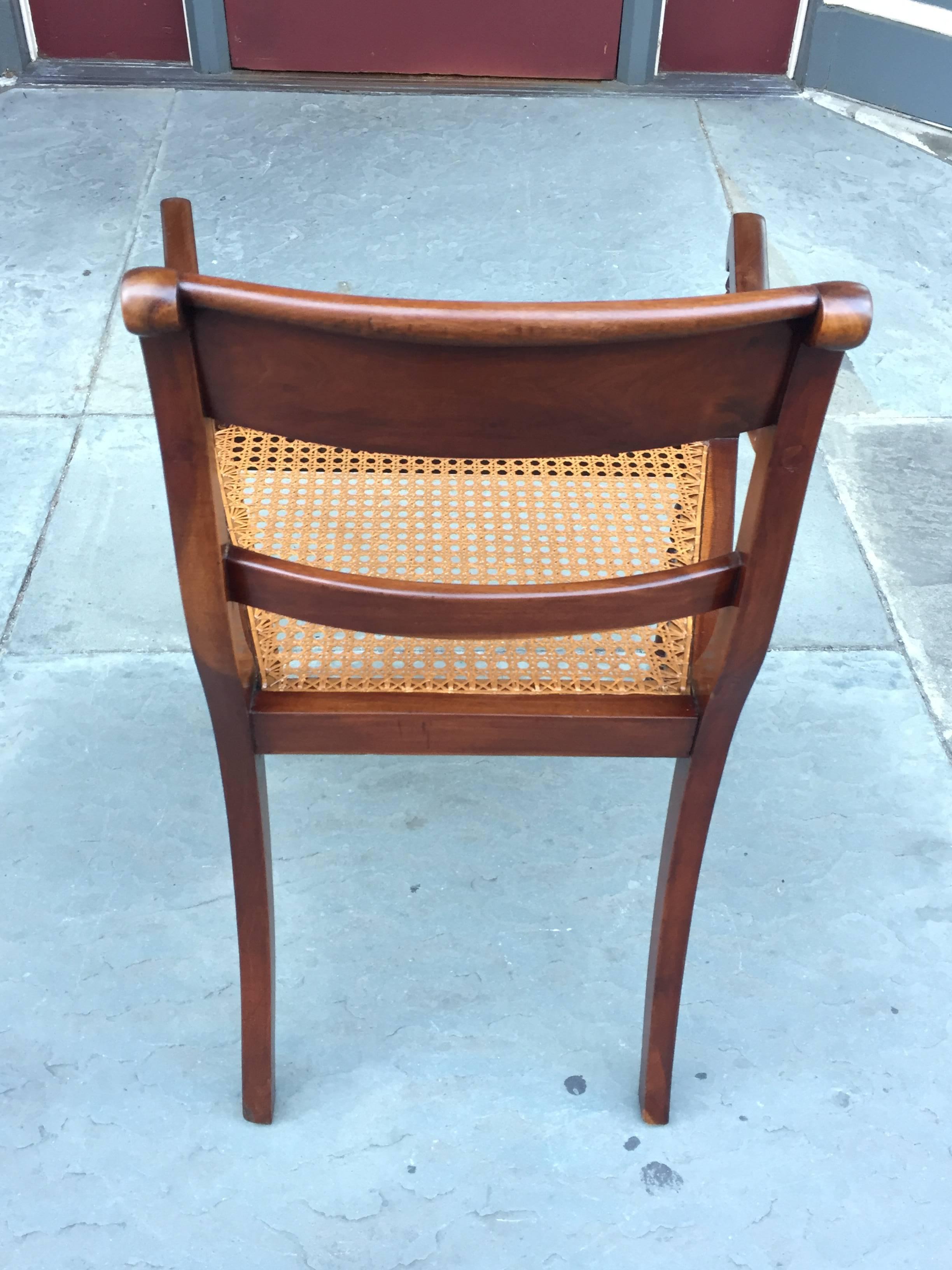 Early 19th Century Pair of 19th Century Regency Mahogany Barbados Armchairs