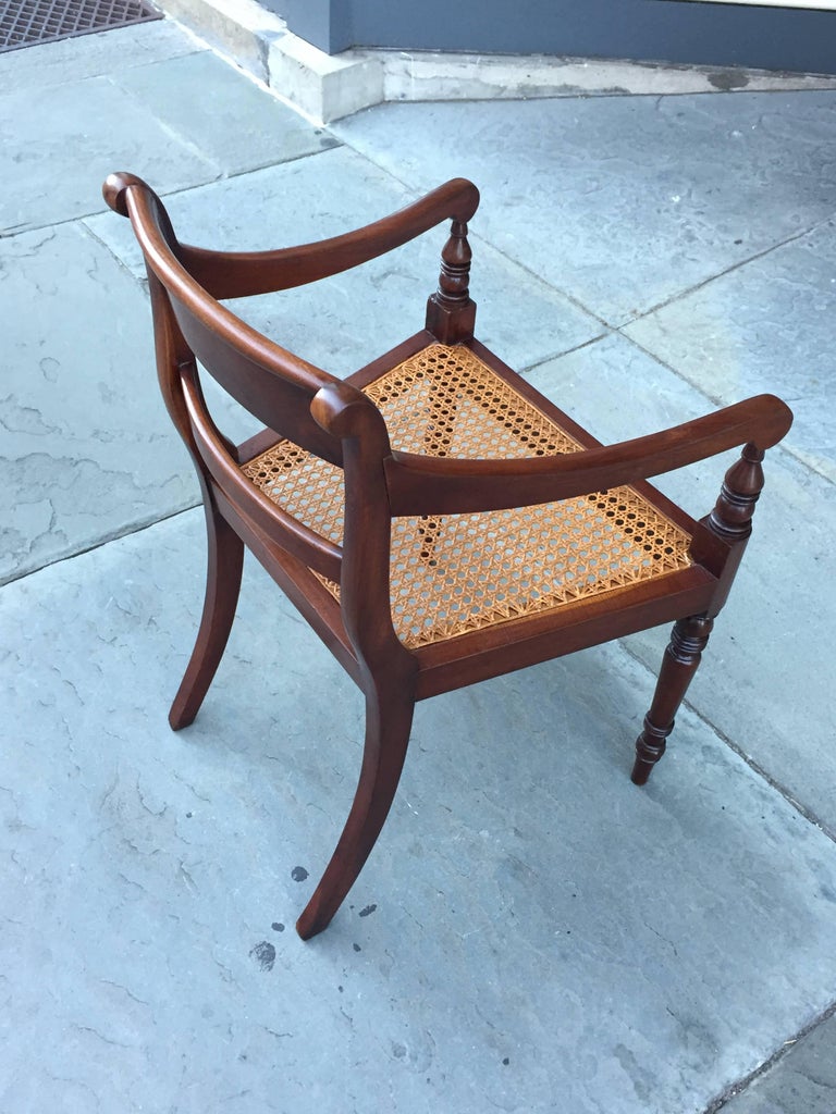Pair of 19th Century Regency Mahogany Barbados Armchairs at 1stDibs