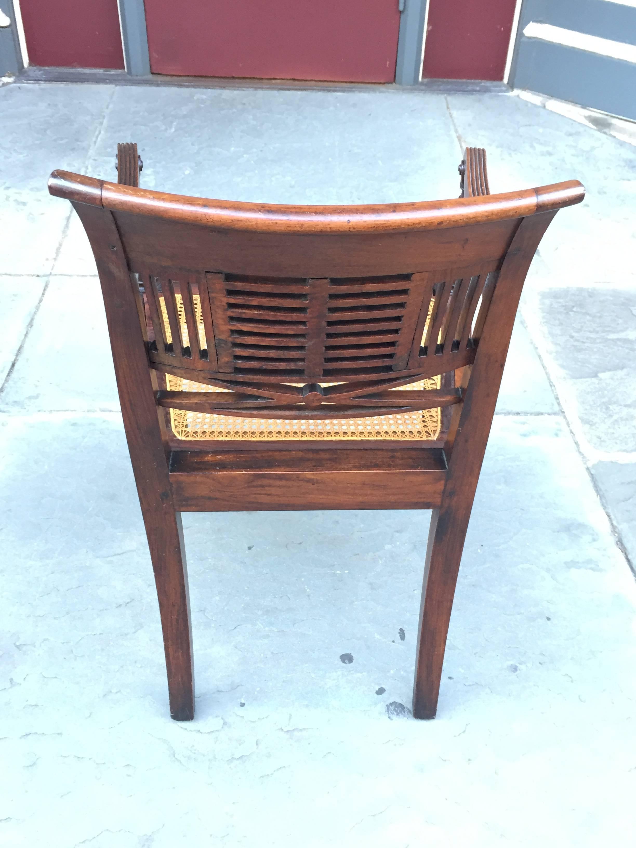 Regency Padouk East Indies Armchair, 19th Century In Good Condition In Charleston, SC