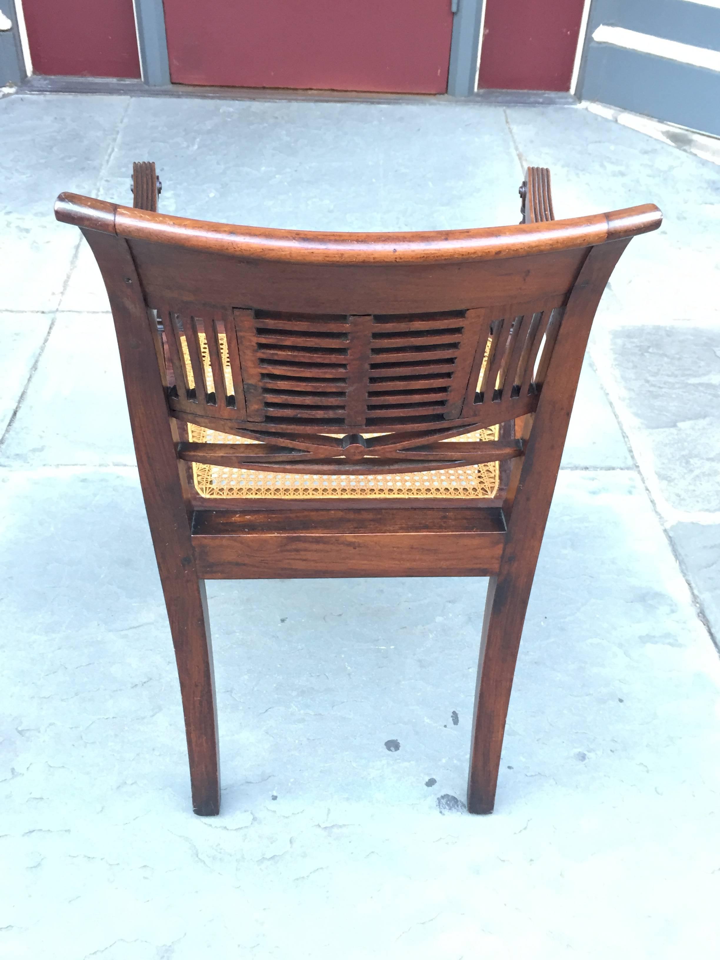 Regency Padouk East Indies Armchair, 19th Century  In Good Condition In Charleston, SC