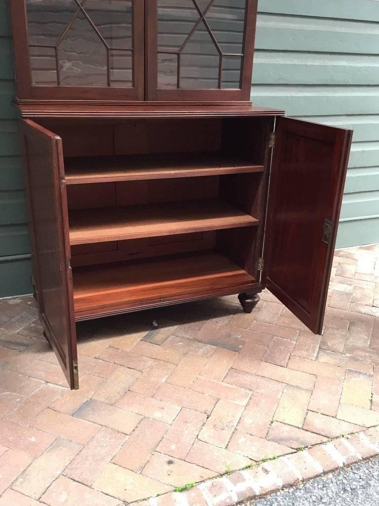 19th Century Barbados Regency Mahogany Bookcase or China at 1stDibs