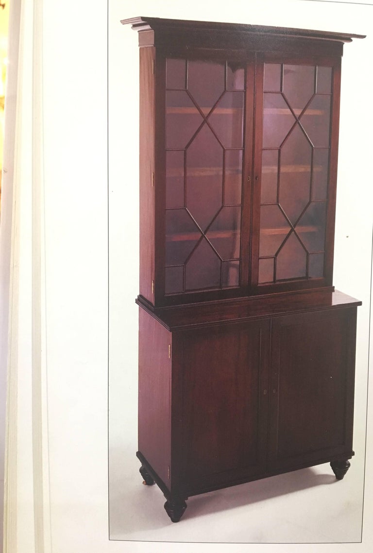 19th Century Barbados Regency Mahogany Bookcase or China at 1stDibs