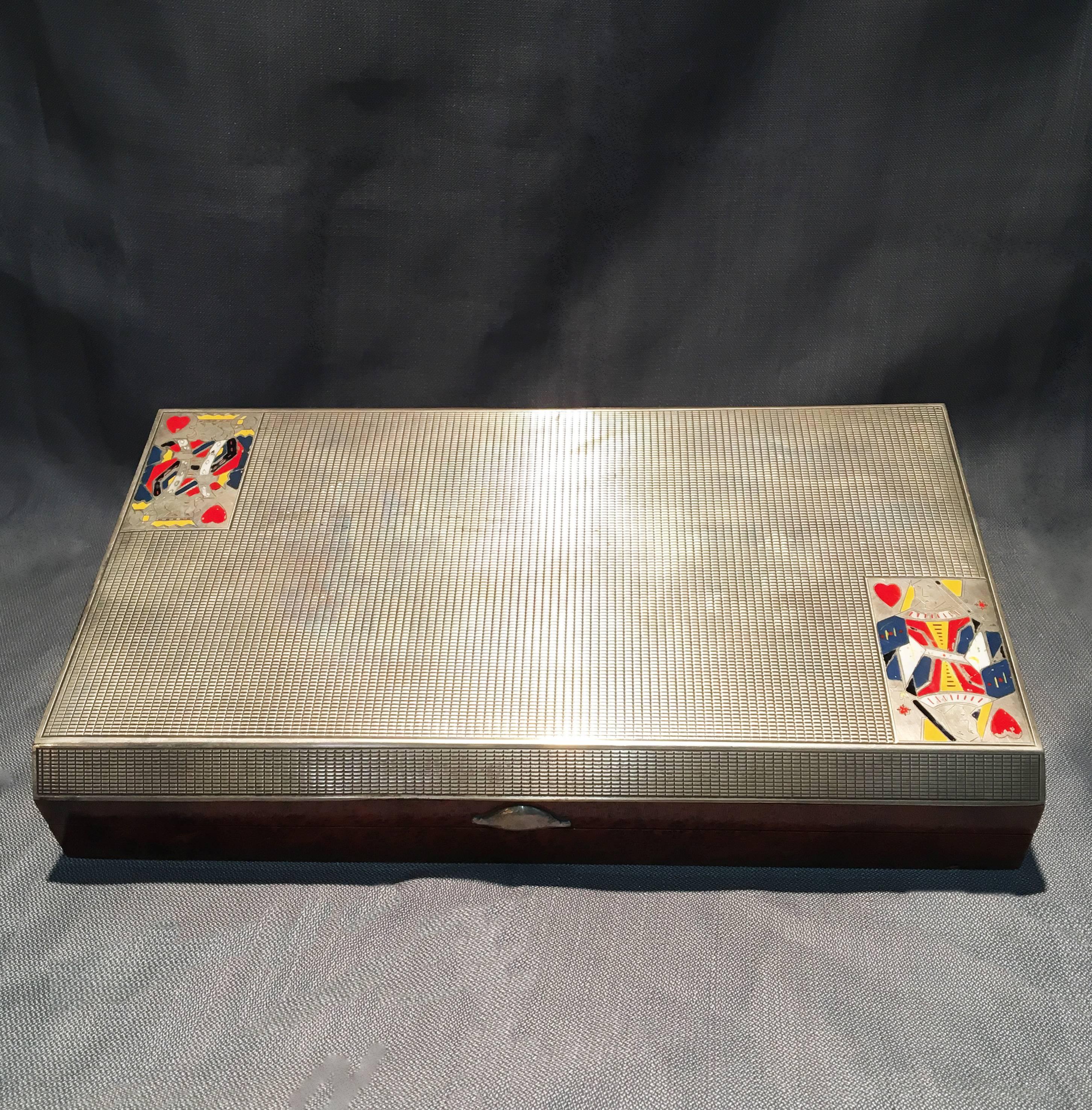 Early 20th Century 800 Silver Gentleman's Game Set   In Excellent Condition In Charleston, SC