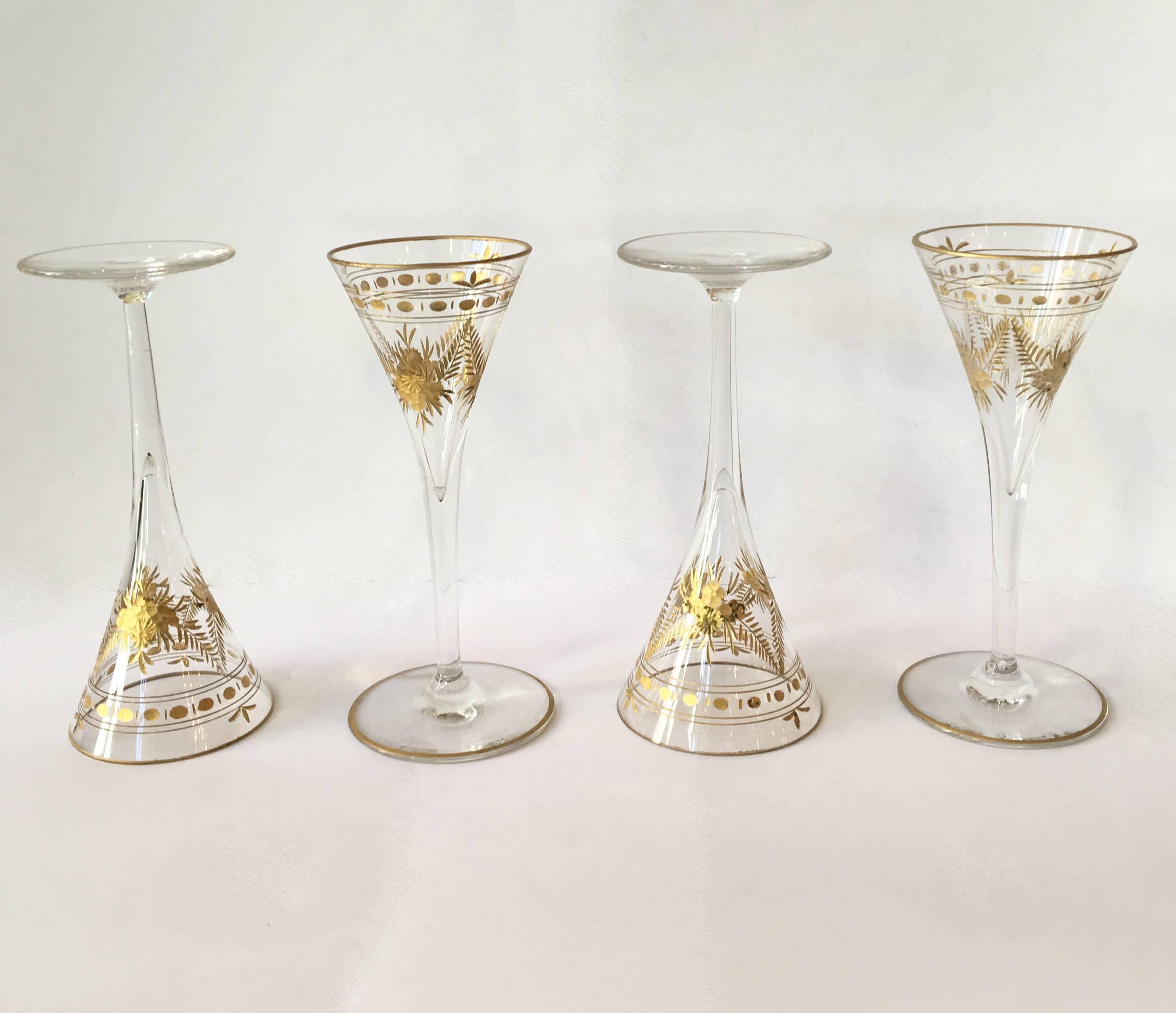 gold etched wine glasses