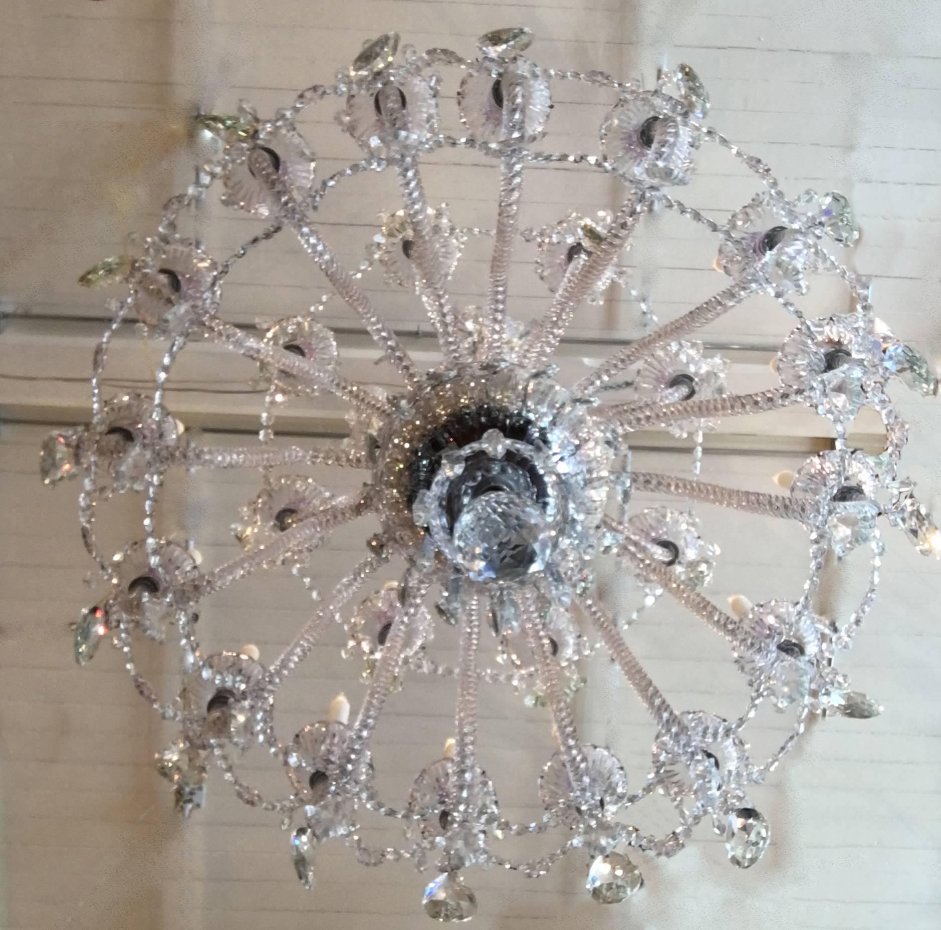 20th Century Baccarat Quality Crystal Chandelier 3