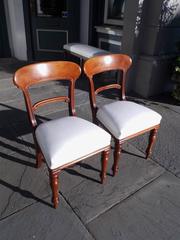 Pair of English Mahogany Regency Side Chairs, Circa 1820