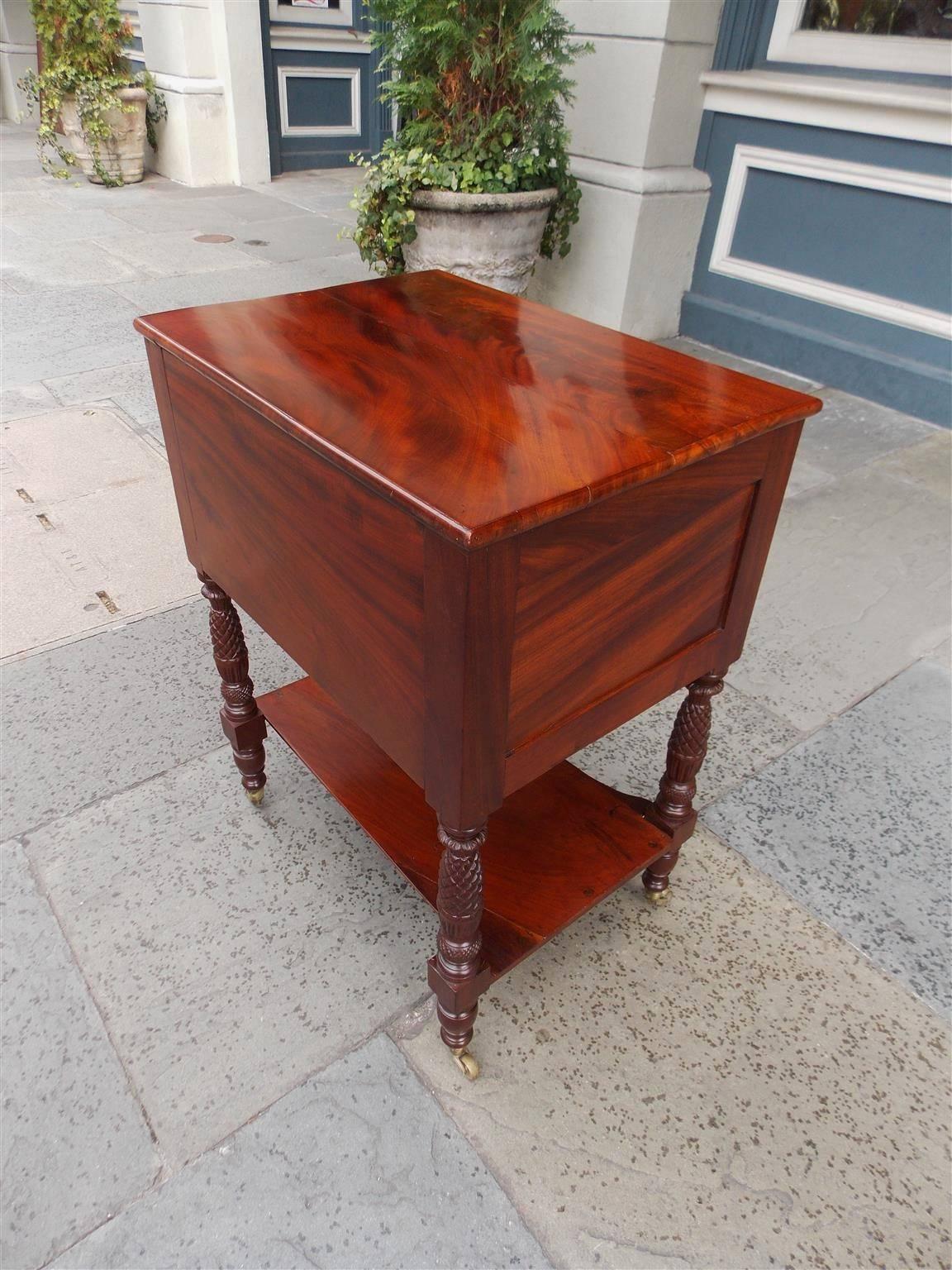 American Mahogany and Satinwood Two-Drawer Stand, Circa 1815 For Sale 2