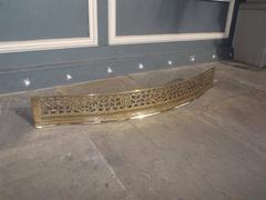 English Bow Front Pierced Gallery & Hand Chased Fire Fender, Circa 1740