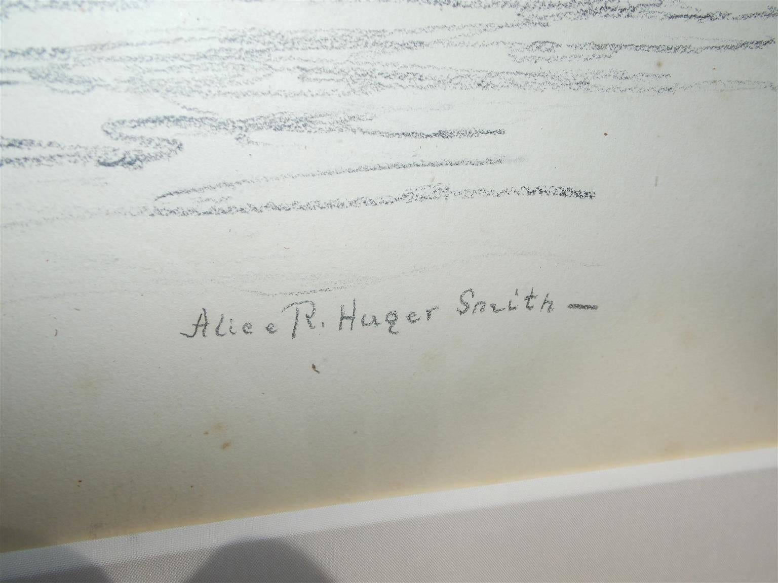 Original Alice Ravenel Huger Smith Pencil Drawing, Circa 1913 In Excellent Condition In Charleston, SC
